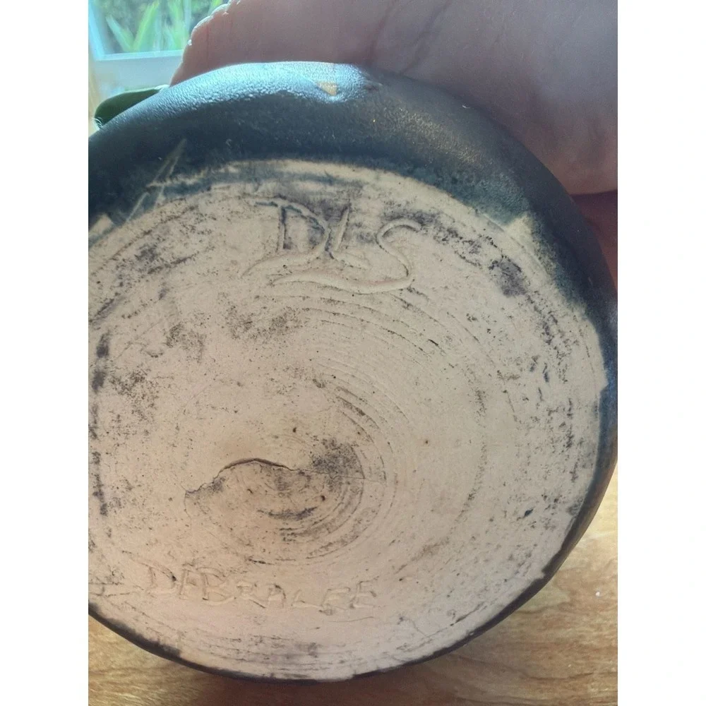 Debralee Studio Handmade Geometric Ceramic heavy Pot Vase 3
